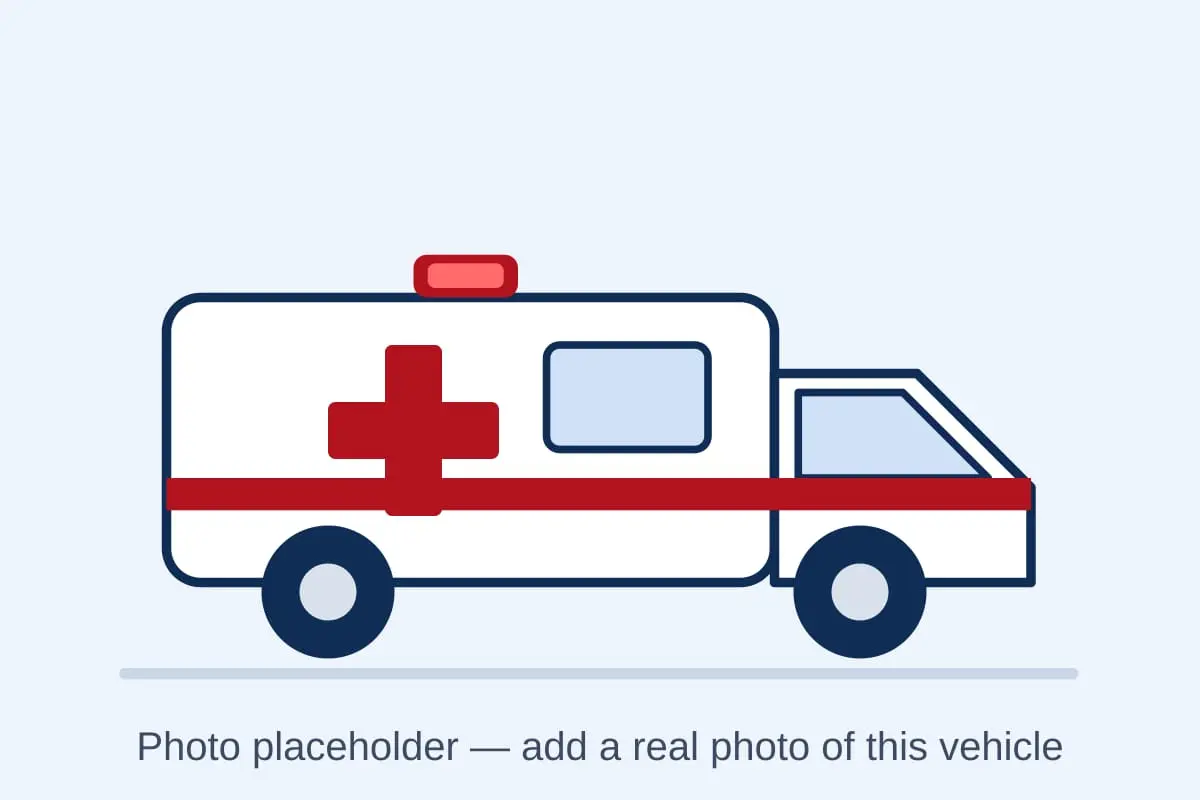 Placeholder image for [Vehicle model] — ICU Ambulance